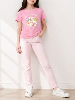 UNIQLO Girls Pink Set Sumikko Tee Size 13 + Pants 11–12Y